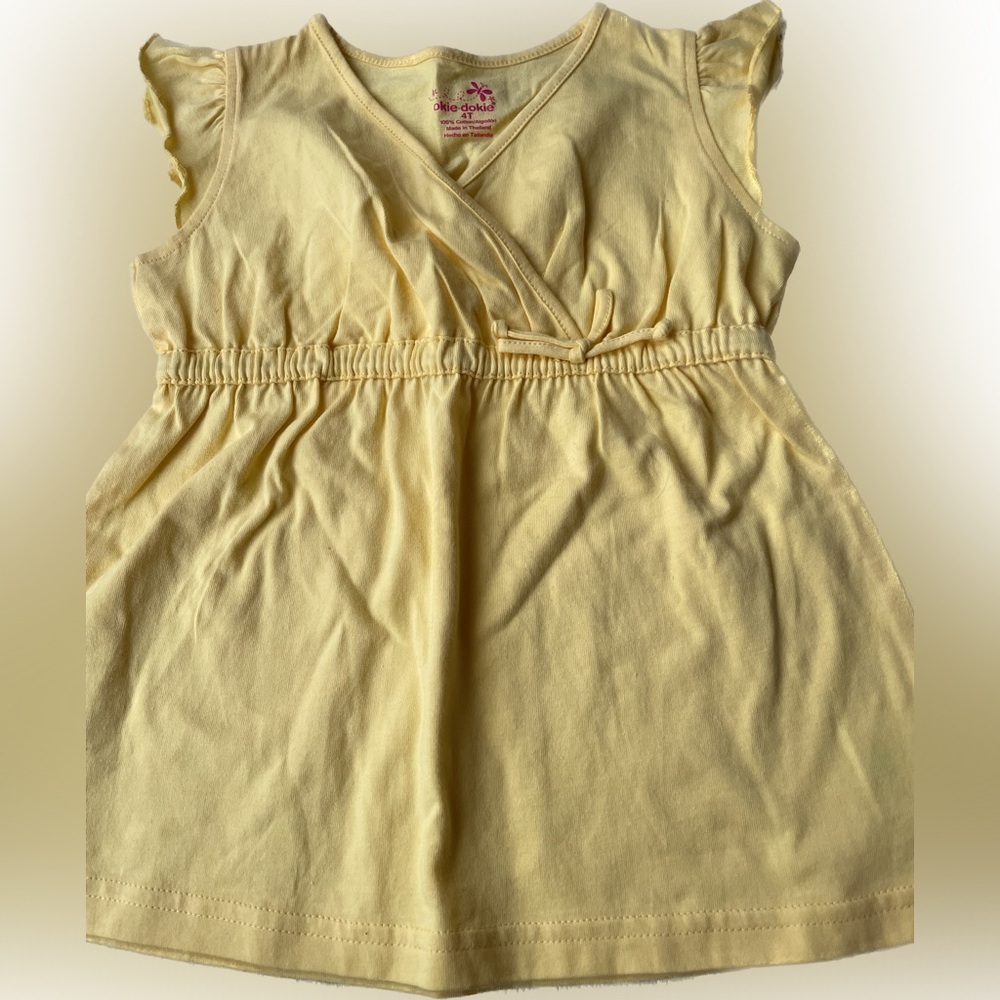 Okie Dokie Girls Tank Top Size 4T Yellow